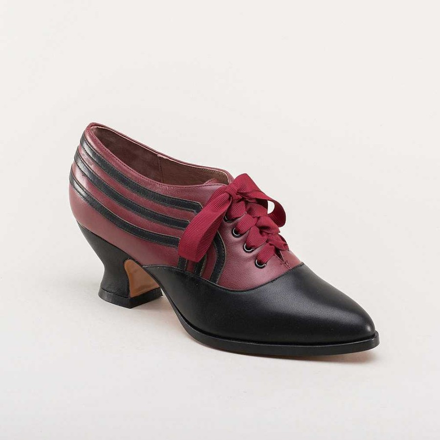 Naiset American Duchess | Bernadette Naisten Edwardian Oxfords (Burgundi/Musta)