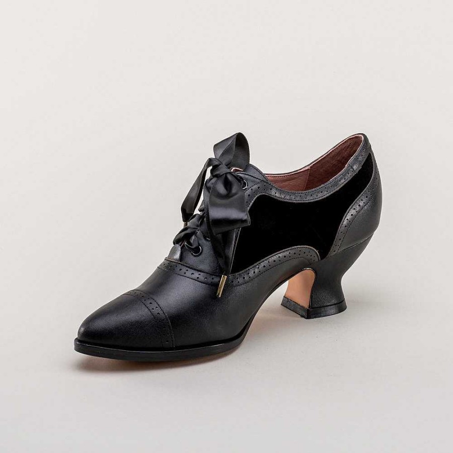 Naiset American Duchess | Lucille Naisten Edwardian Oxfords (Musta/Musta)