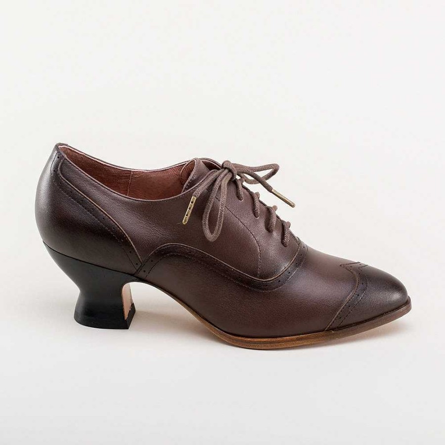 Naiset American Duchess | Ennakkotilaa Londoner Women'S Edwardian Oxfords Wide (Ruskea)