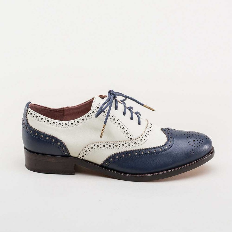 Naiset American Duchess | Marlene Women'S Vintage Spectator Oxfords (Laivasto/Norsunluu)