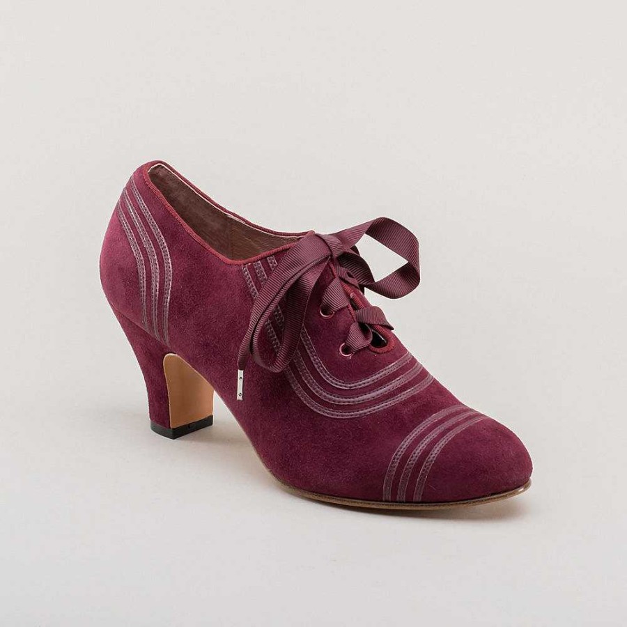 Naiset American Duchess | Claremont Naisten Retro Oxfords (Merlot)