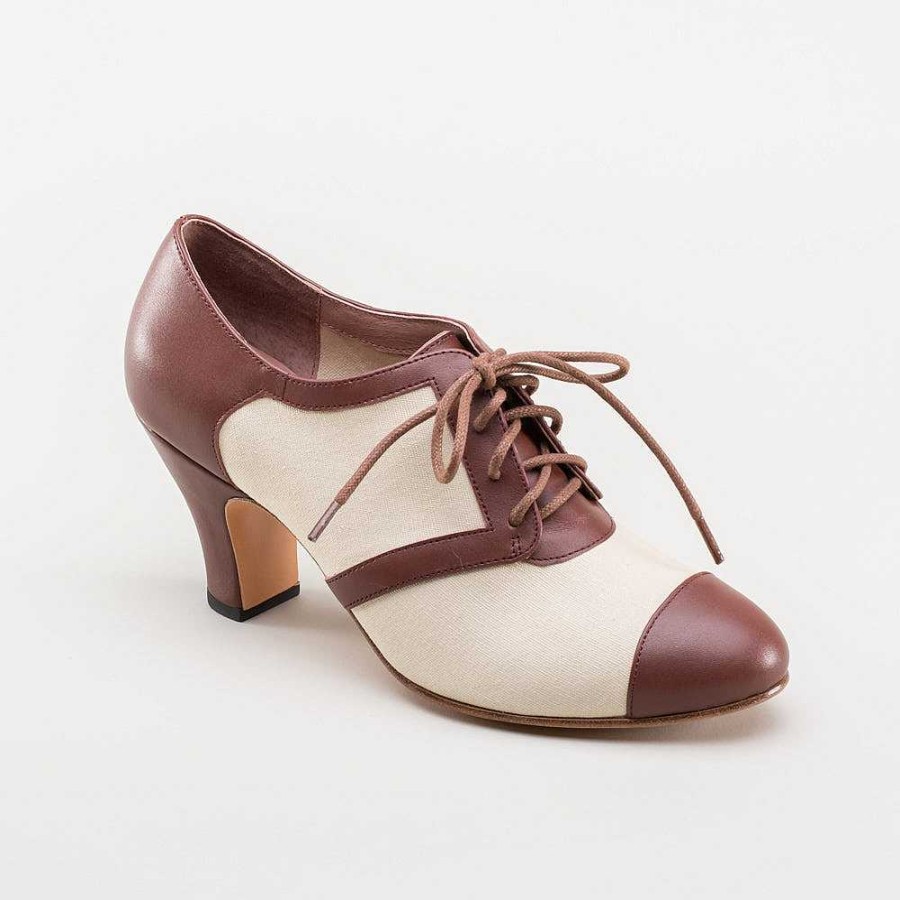 Naiset American Duchess | Evelyn Naisten Retro Oxfords (Ruskea/Ruskea)