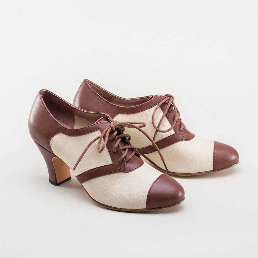 Naiset American Duchess | Evelyn Naisten Retro Oxfords (Ruskea/Ruskea)