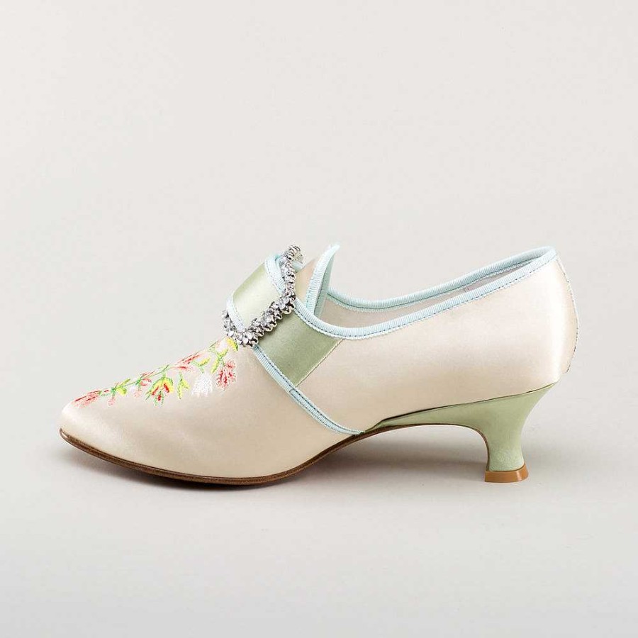 Naiset American Duchess | Primrose Naisten 1700-Luvun Kengat (Ivory/Celadon Green)