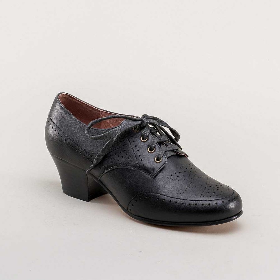 Naiset American Duchess | Ennakkotilaa Claire Naisten 1940-Luvun Oxfords Wide (Musta)