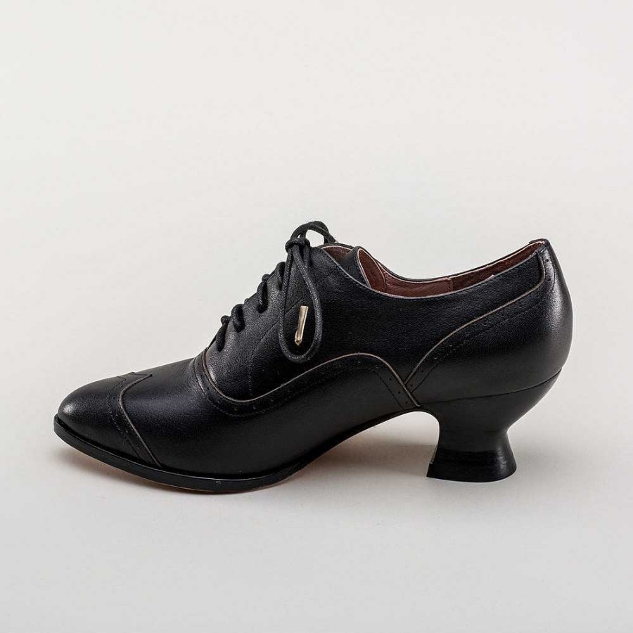 Naiset American Duchess | Ennakkotilaa Londoner Women'S Edwardian Oxfords Wide (Musta)