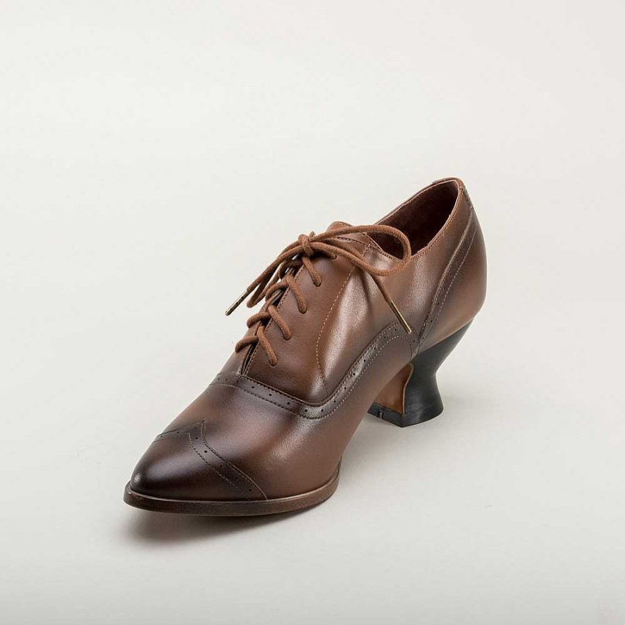 Naiset American Duchess | Ennakkotilaa Londoner Women'S Edwardian Oxfords Wide (Rusketus)