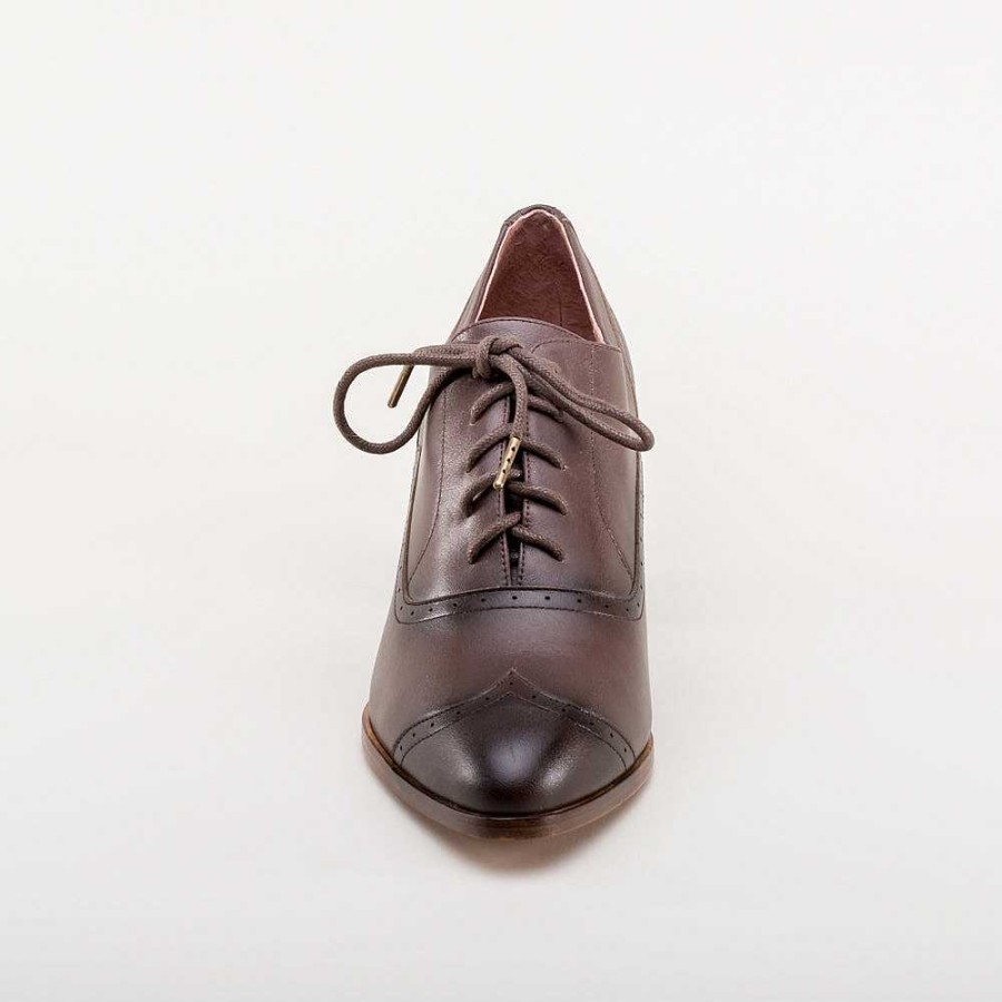 Naiset American Duchess | Ennakkotilaa Londoner Women'S Edwardian Oxfords Wide (Ruskea)