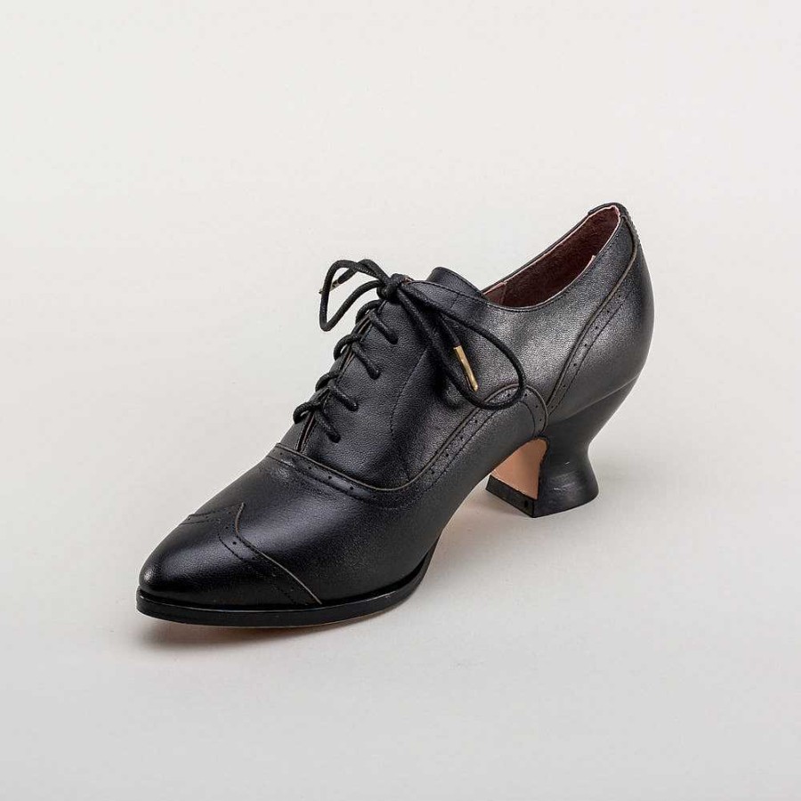 Naiset American Duchess | Lontoon Naisten Edwardian Oxfords (Musta)