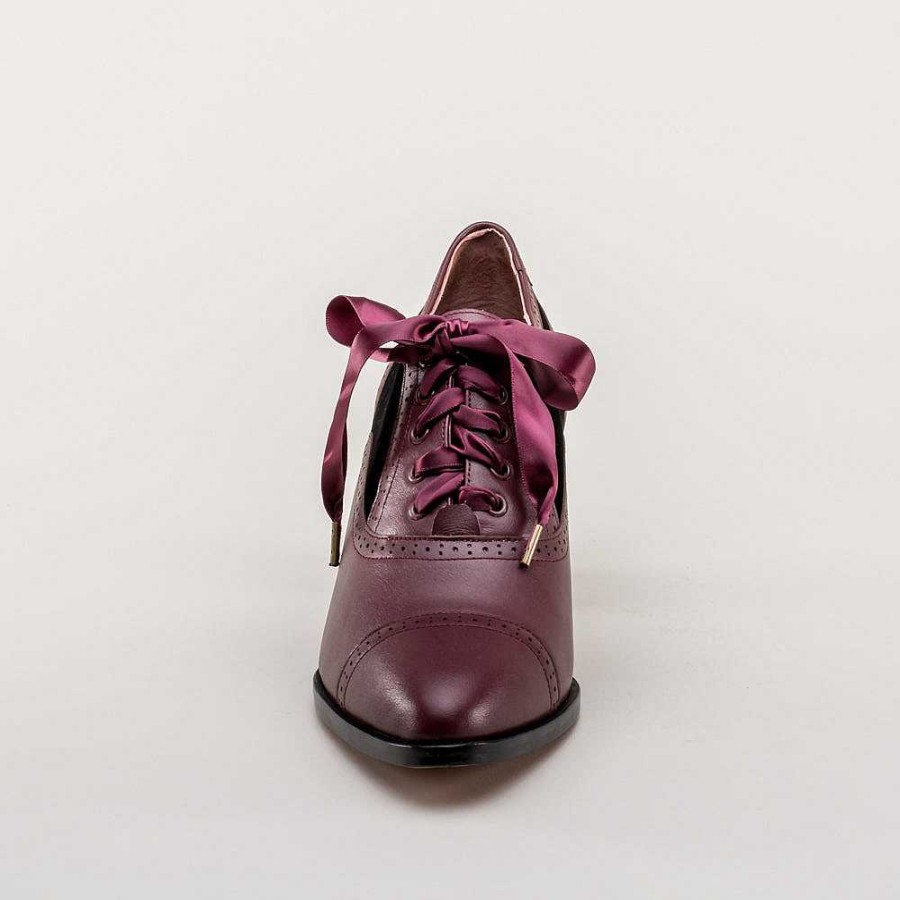 Naiset American Duchess | Lucille Naisten Edwardian Oxfords (Merlot/Musta)