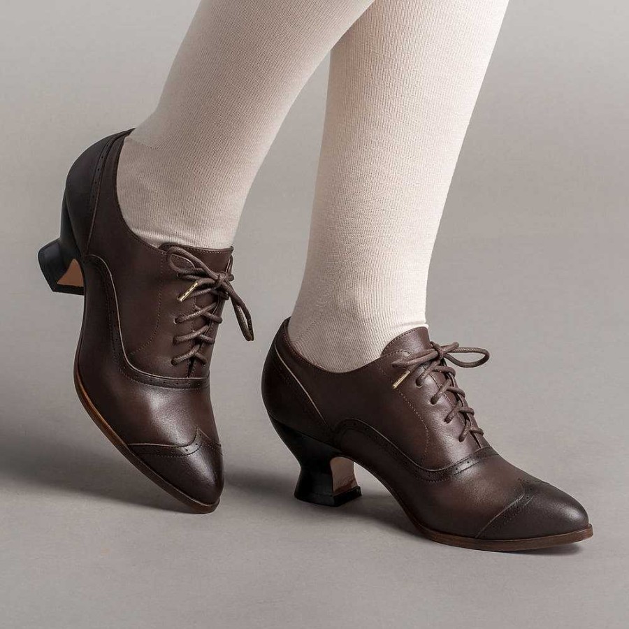 Naiset American Duchess | Ennakkotilaa Londoner Women'S Edwardian Oxfords Wide (Ruskea)