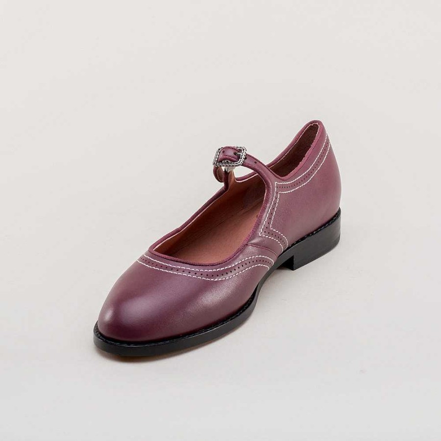 Naiset American Duchess | Keskiviikon Naisten Vintage Mary Jane -Kengat (Merlot)